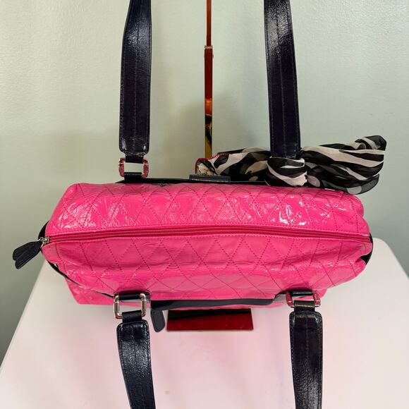 Original by Sharif 1827 Satchel Shoulder Bag Pink Barbiecore Quilted Elegant - Picture 14 of 15